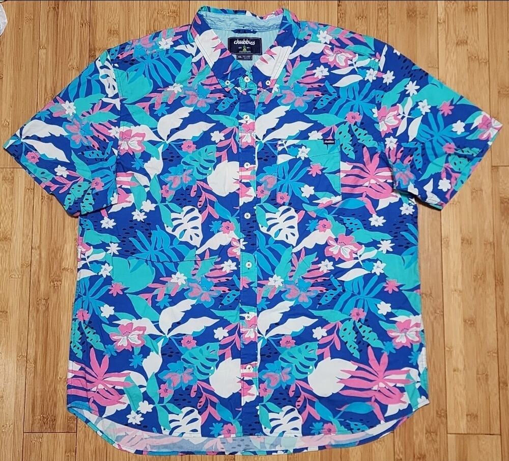 Chubbies The Nectar Friday Men Size XXL Short Sleeve Button Down Hawaiian Shirt